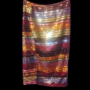 Dance & Marvel Multicolor Sequin Skirt